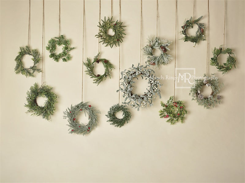 Kate Christmas Simple Wreath Backdrop Designed by Mandy Ringe Photography