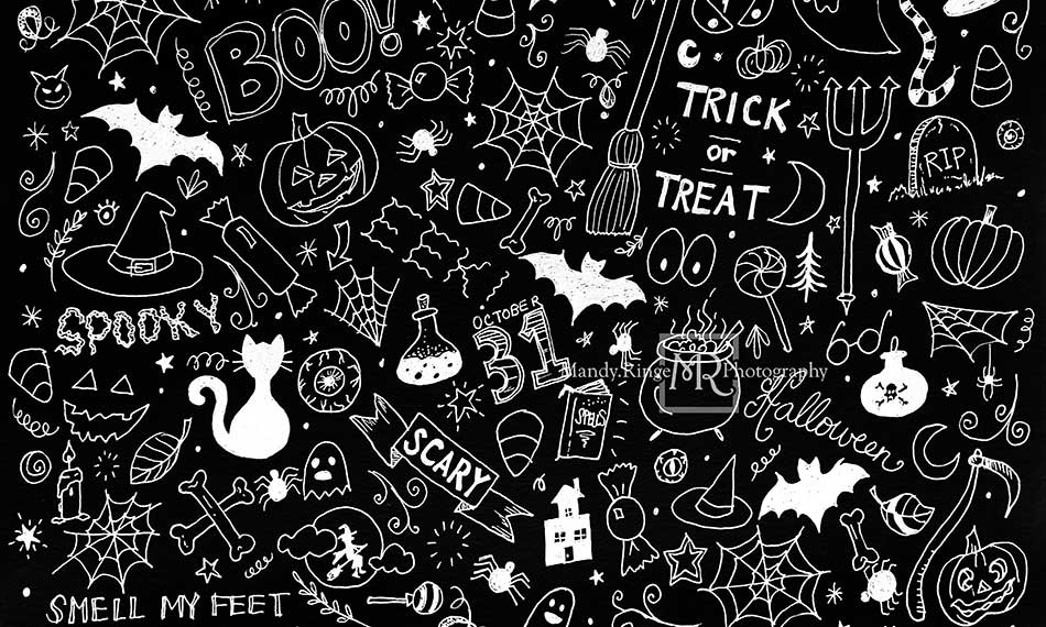 Kate Halloween Doodles Backdrop Designed by Mandy Ringe Photography
