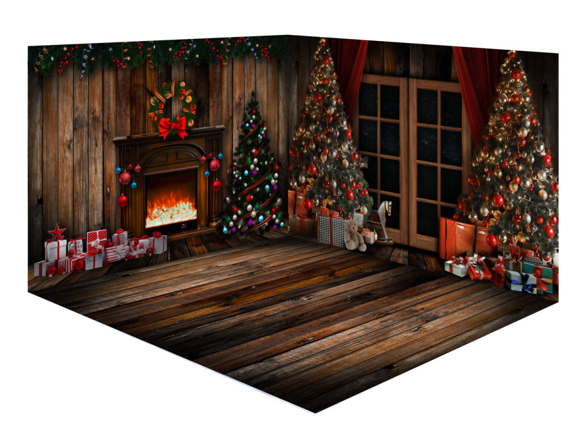 Kate Christmas Tree Fireplace Room Set(8ftx8ft&10ftx8ft&8ftx10ft)