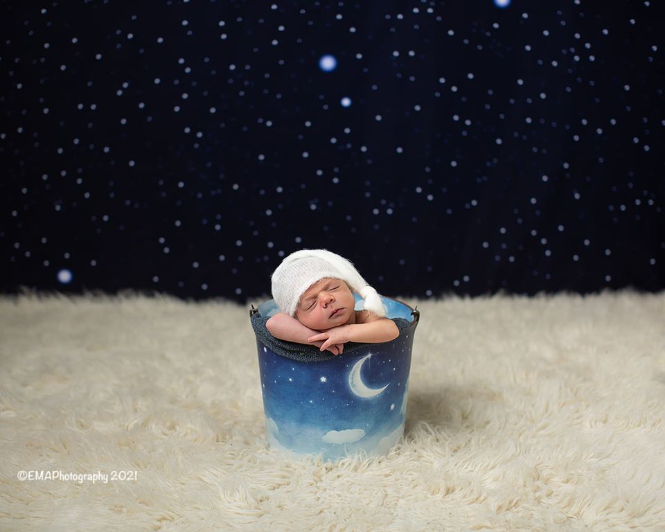 Kate Blue Starry Sky Backdrop Night for Photography Designed by Chain Photography