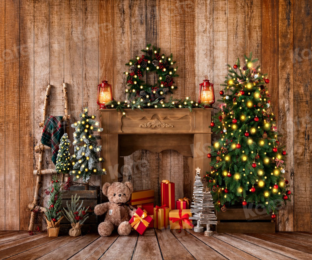 Kate Christmas Gifts Backdrop Wreath Bear Designed by Emetselch