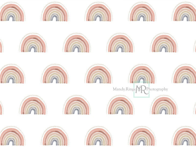 Kate Rainbow Pattern Backdrop Girl Boho Designed by Mandy Ringe Photography