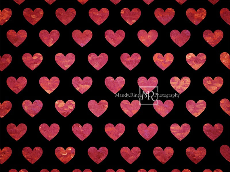 Kate Painted Heart Pattern Valentines Backdrop Designed By Mandy Ringe Photography