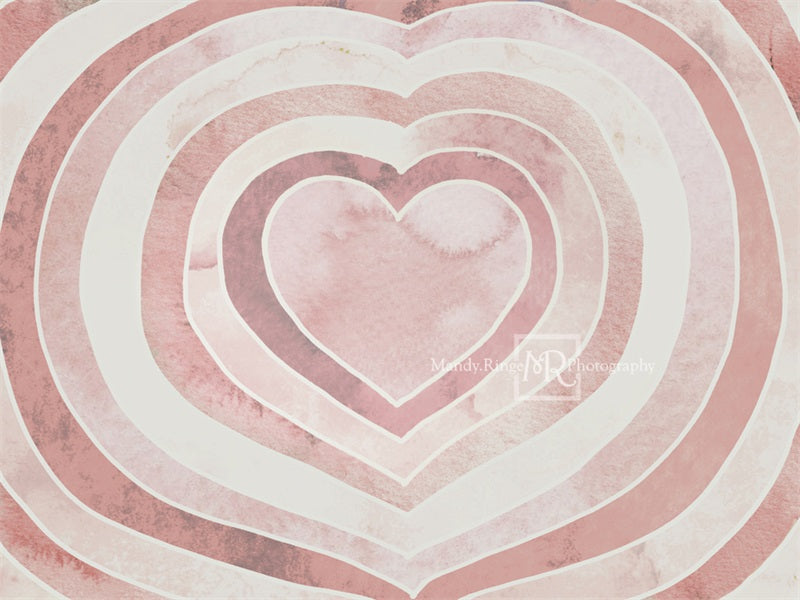 Kate Valentine's Watercolor Backdrop Heart Pattern Designed by Mandy Ringe Photography