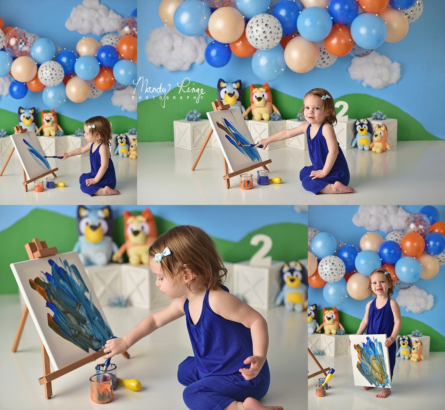Kate Blue Dog Birthday Backdrop Designed by Mandy Ringe Photography