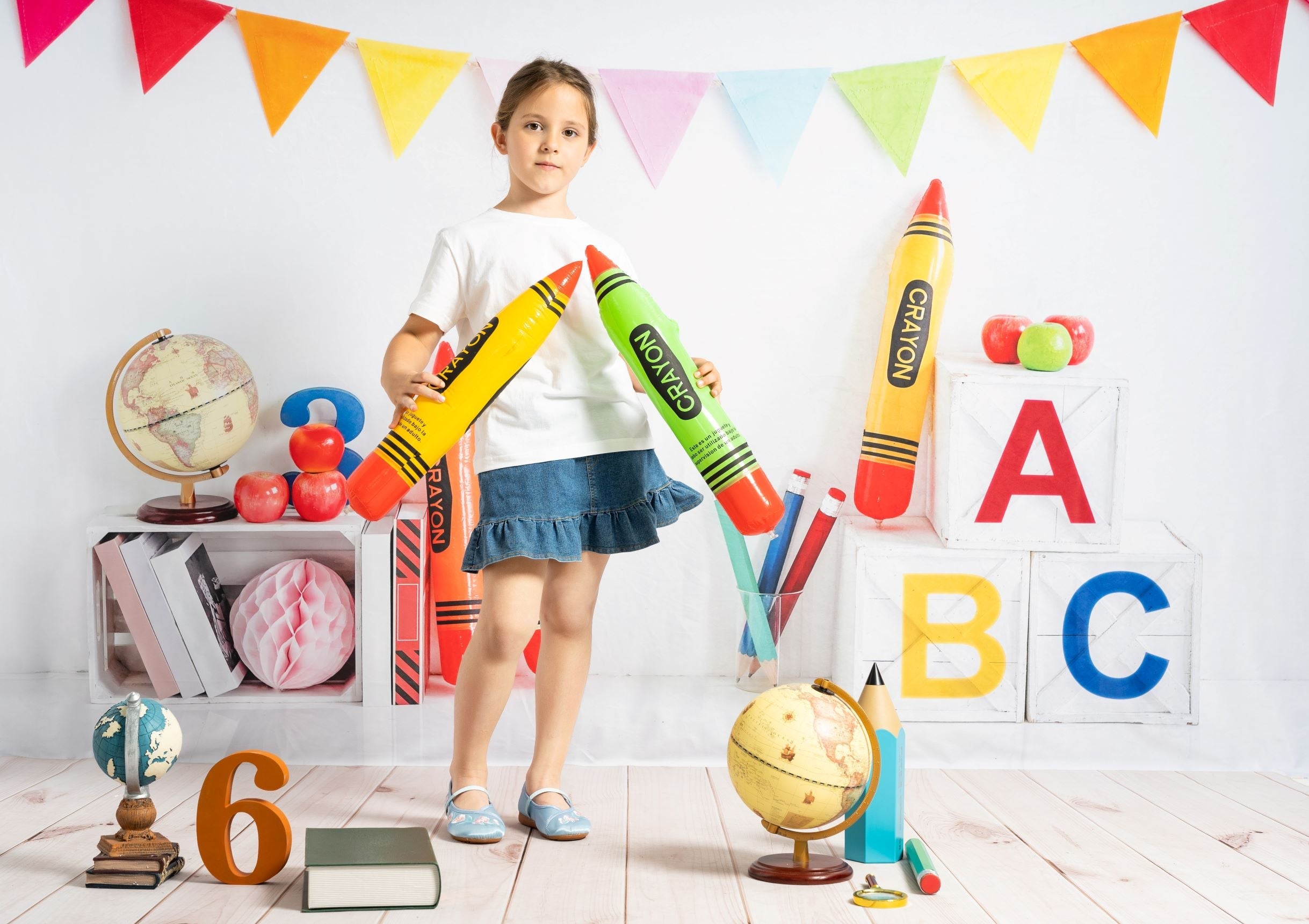 RTS Kate Back to School Backdrop Crayon for Photography
