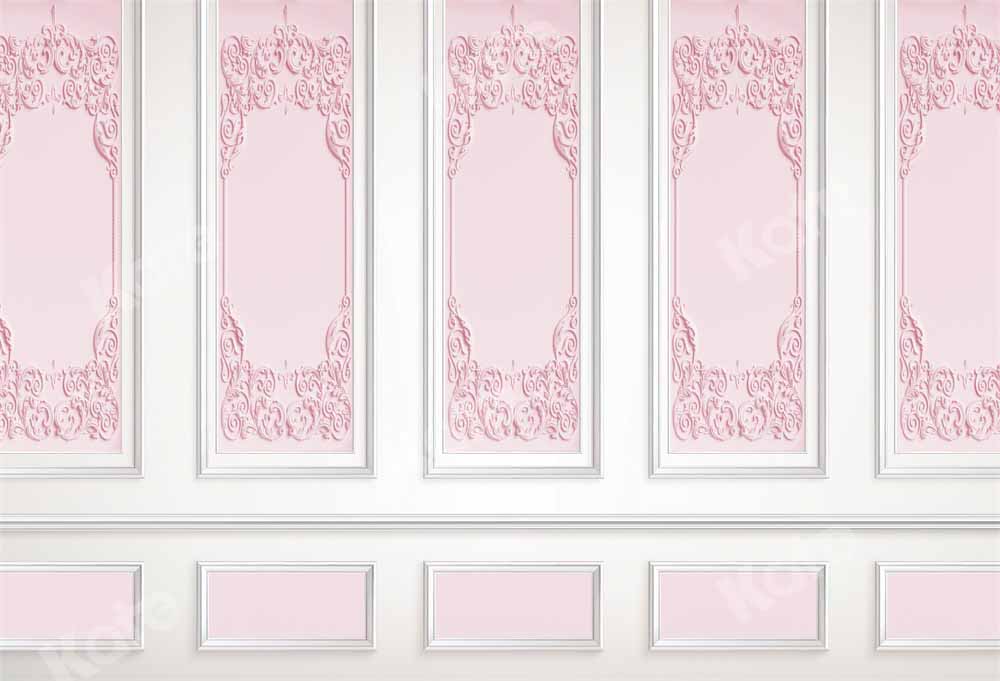 Kate Retro Backdrop Pink Vintage Wall Ballet Designed by Chain Photography