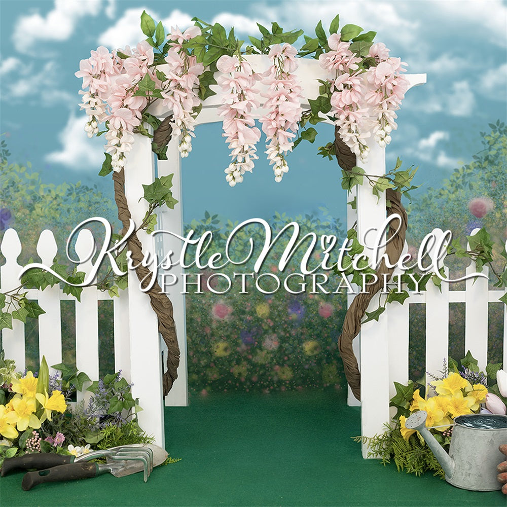 Kate Spring Gardening Flowers Backdrop Designed By Krystle Mitchell Photography