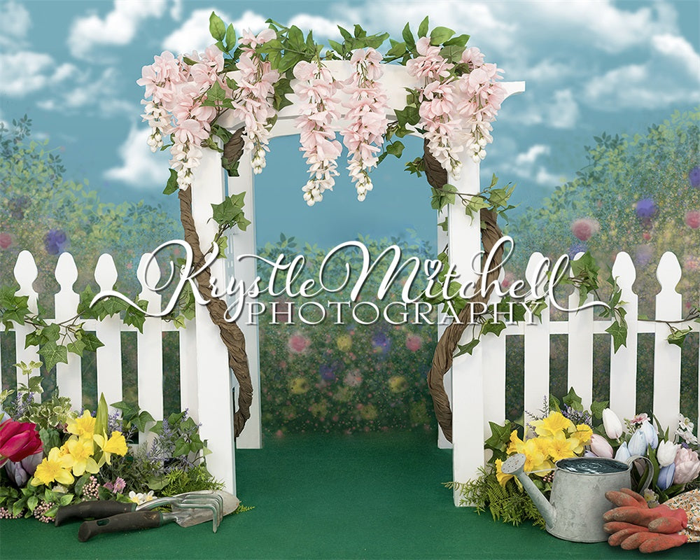 Kate Spring Gardening Flowers Backdrop Designed By Krystle Mitchell Photography