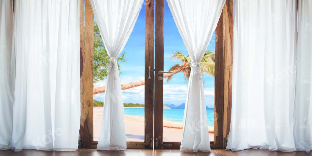 Kate Summer Backdrop Seaside Window Indoor Designed by Chain Photography