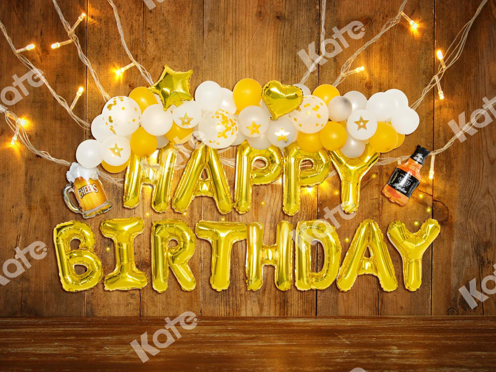 Kate Birthday Backdrop Beer Balloons Celebration Designed by Emetselch