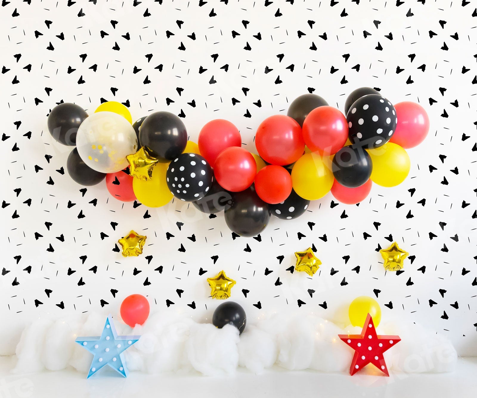 RTS Kate Birthday Backdrop Balloons Star Designed by Uta Mueller Photography CQKC