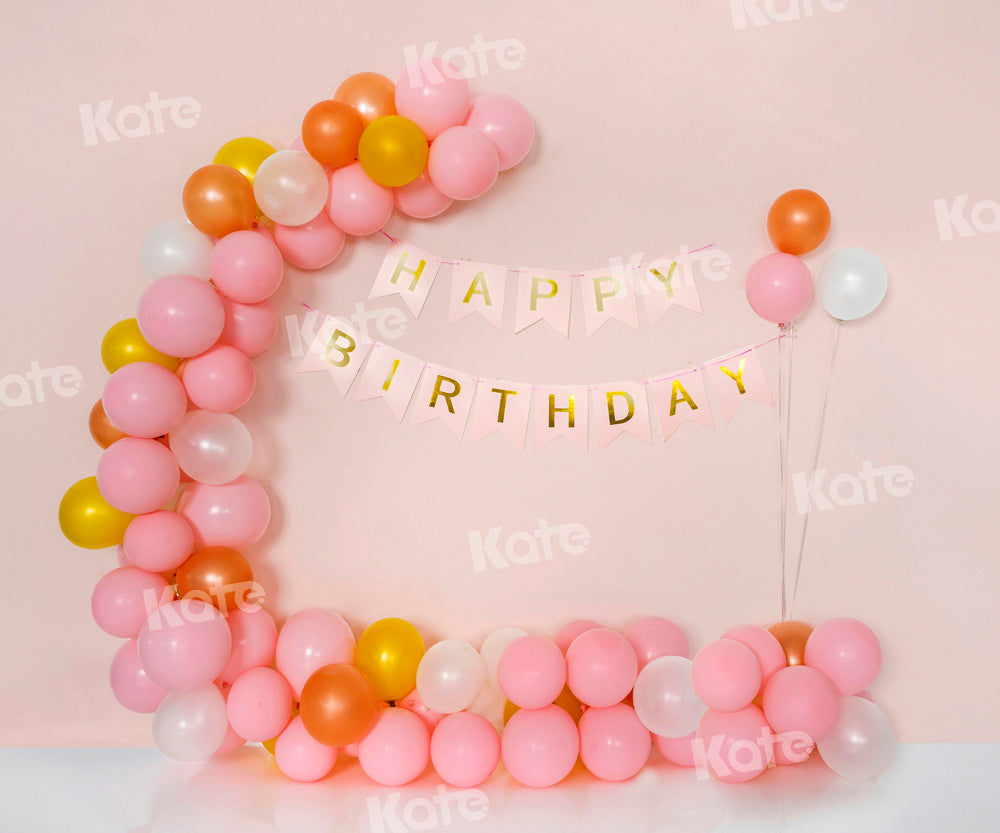 Kate Cake Smash Backdrop Birthday Pink Party Designed by Emetselch