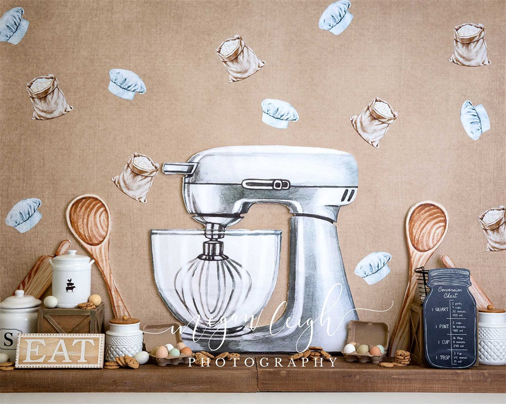 Kate Baking Cookies Backdrop for Photography Designed by Megan Leigh Photography