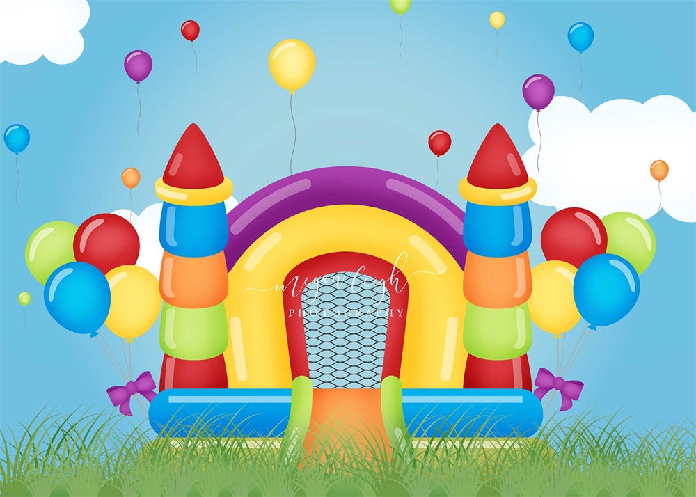 Sfondo per fotografia del bounce house progettato da Megan Leigh Photography