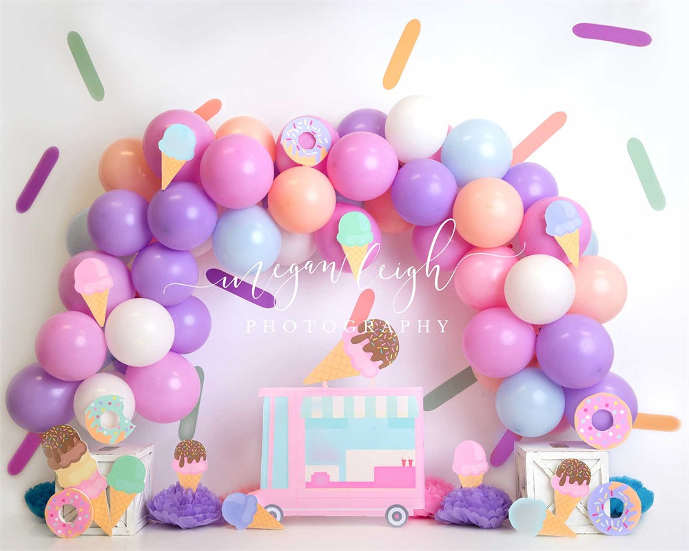 Kate Ice Cream Sprinkles Backdrop for Photography Designed by Megan Leigh Photography
