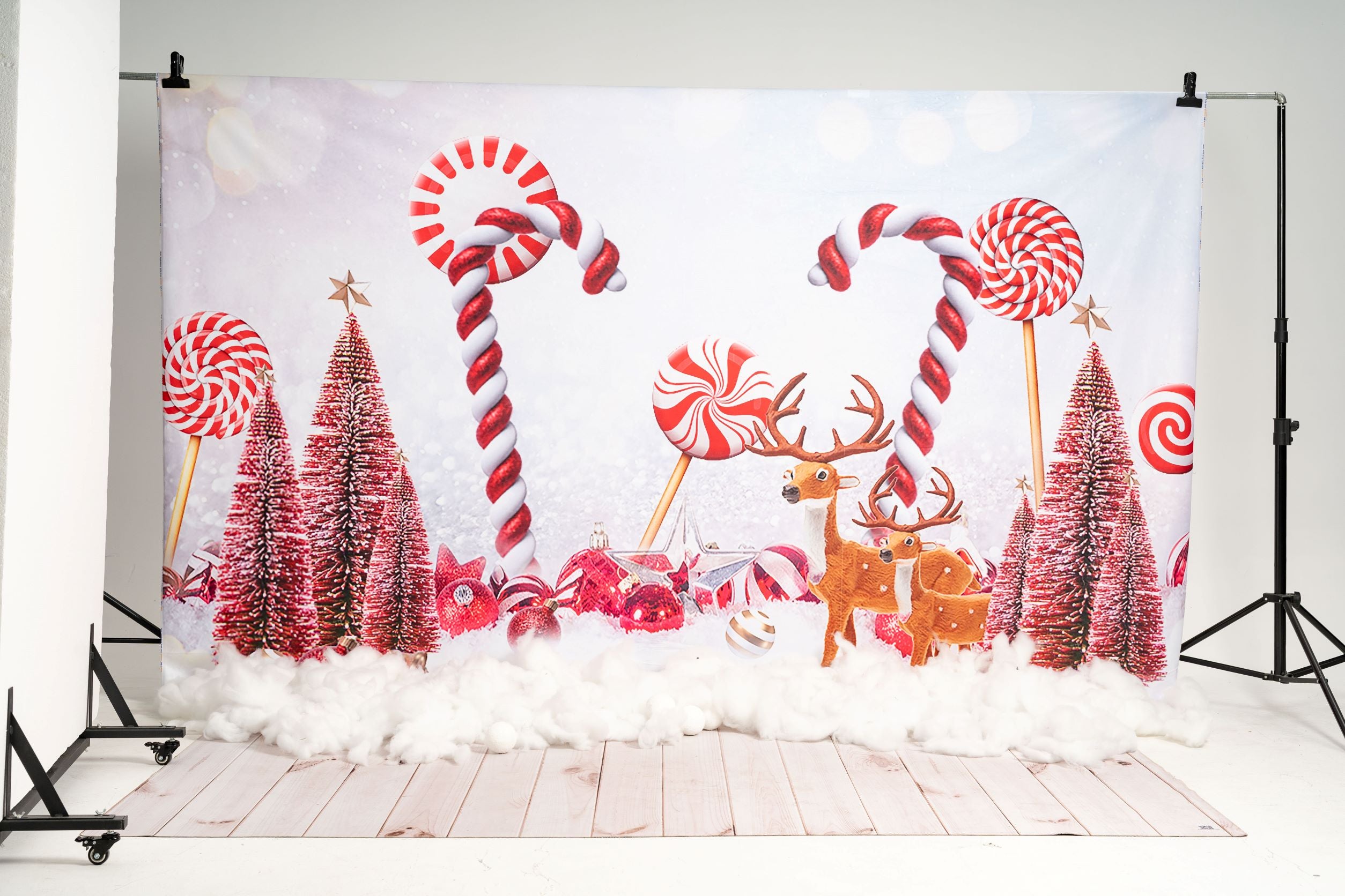 Kate Christmas Backdrop Bokeh Candy Cocoa Red for Photography