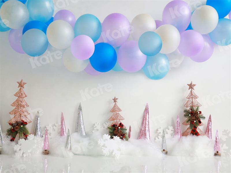Kate Christmas Backdrop Balloons Cake Smash for Photography