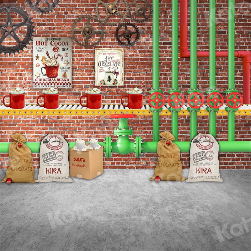 Kate Christmas Backdrop Cocoa Factory for Photography