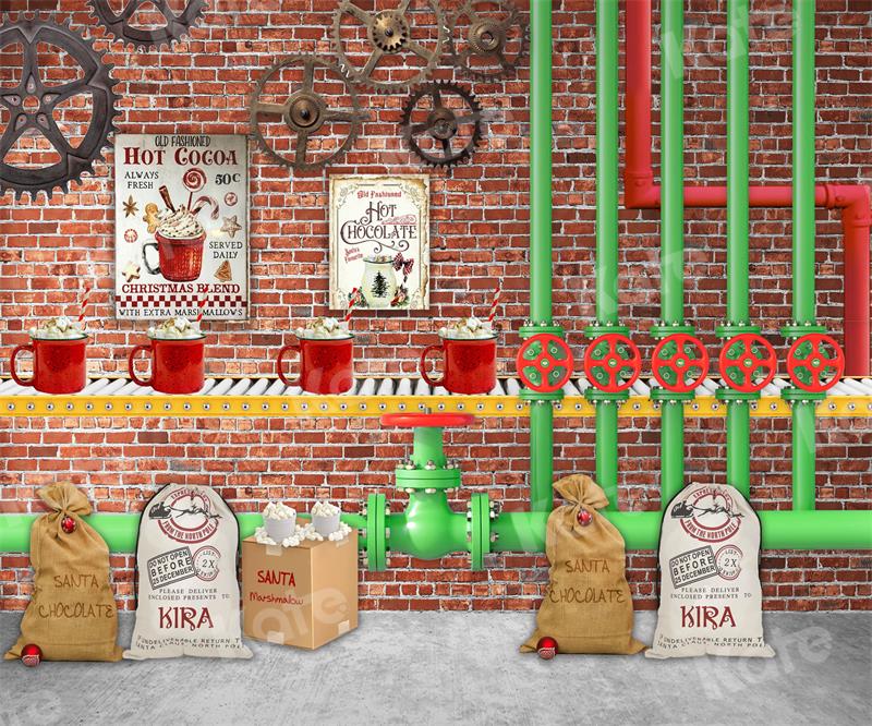 Kate Christmas Backdrop Cocoa Factory for Photography