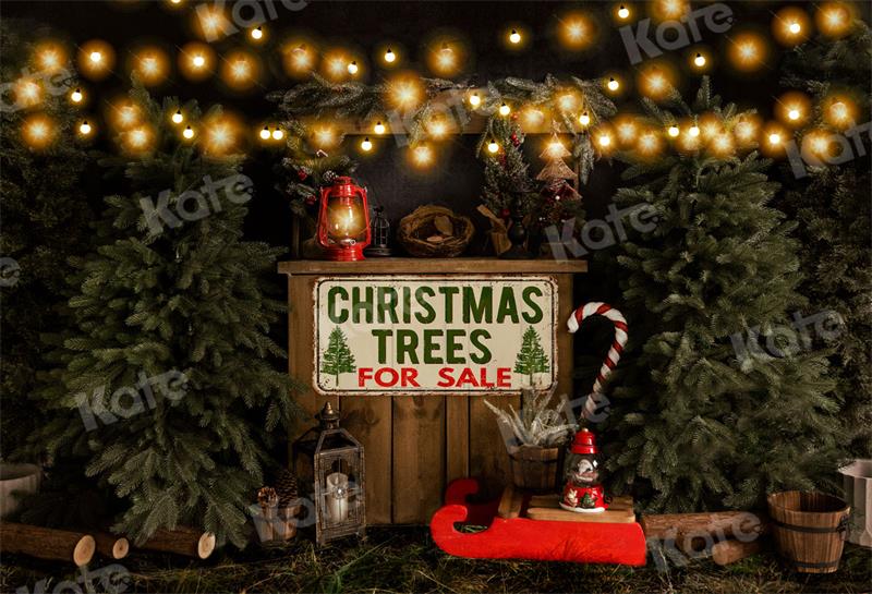 Kate Christmas Backdrop Outdoor Xmas Tree Light Designed by Uta Mueller Photography