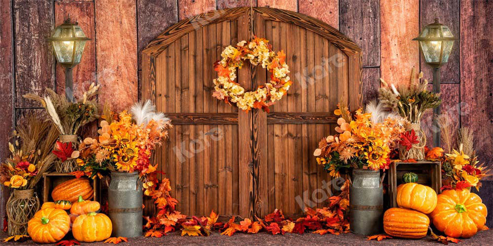 Kate Autumn Backdrop Birthday Barn Door Designed by Emetselch