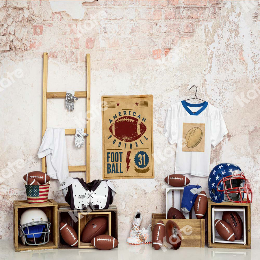 Vintage Rustic American Football Backdrop