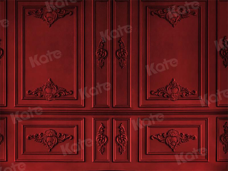 Kate Retro Vintage Dark Red Wall Backdrop for Photography