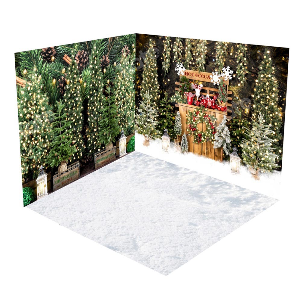 Kate Christmas Hot Cocoa Tree Farm Room Set(8ftx8ft&10ftx8ft&8ftx10ft)