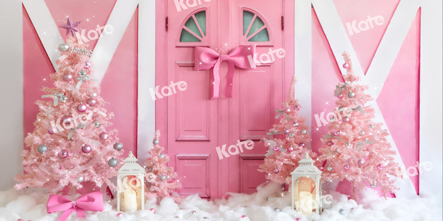 Kate Pink Christmas Backdrop Princess Barn for Photography