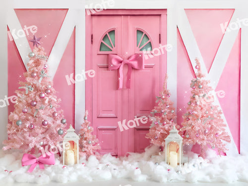 Kate Pink Christmas Backdrop Princess Barn for Photography