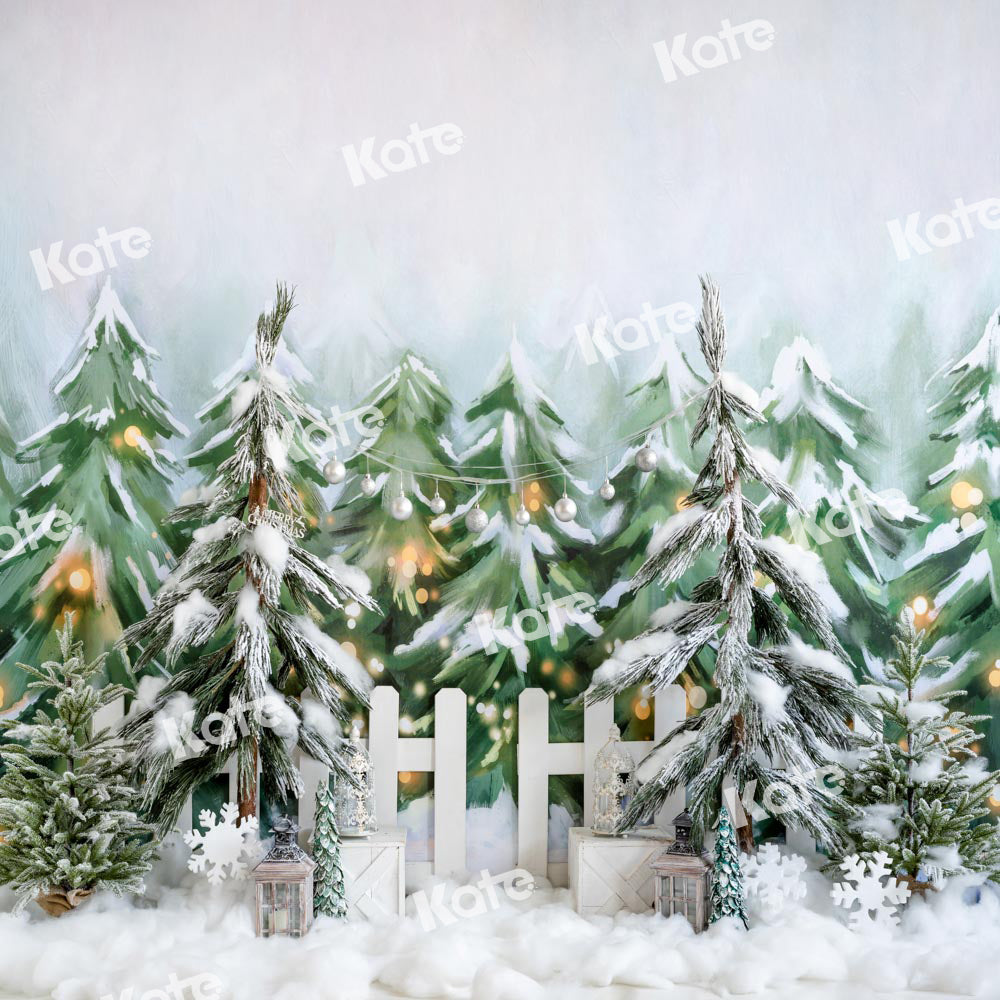 Kate Christmas Backdrop Trees for Sell Snow Forest Designed by Emetselch