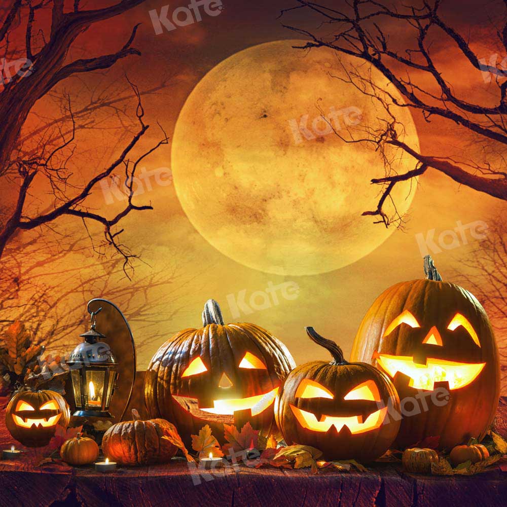 Spooky Halloween Jack-O-Lantern Backdrop