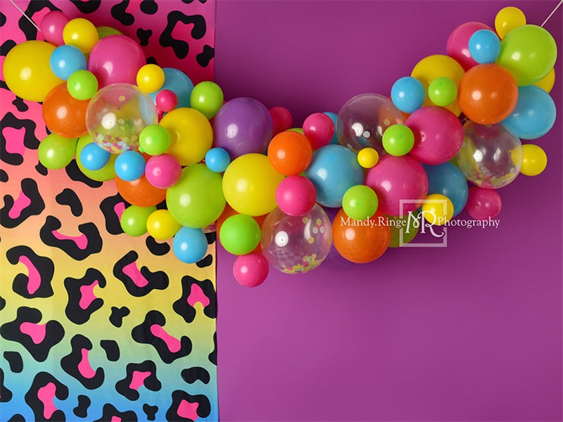 Kate Retro 90s Neon Party Backdrop Designed by Mandy Ringe Photography