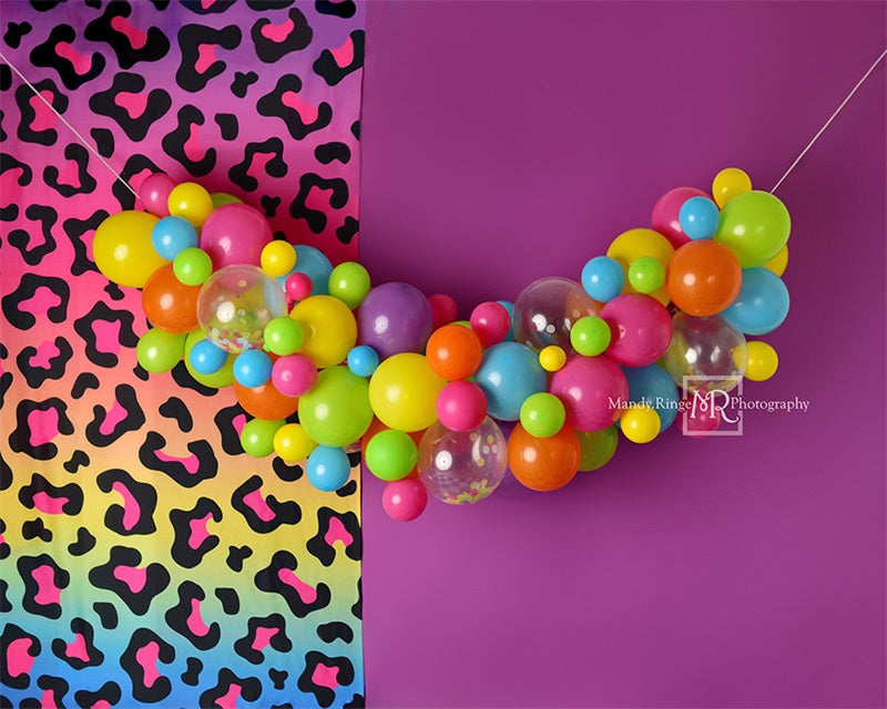 Kate Retro 90s Neon Party Backdrop Designed by Mandy Ringe Photography