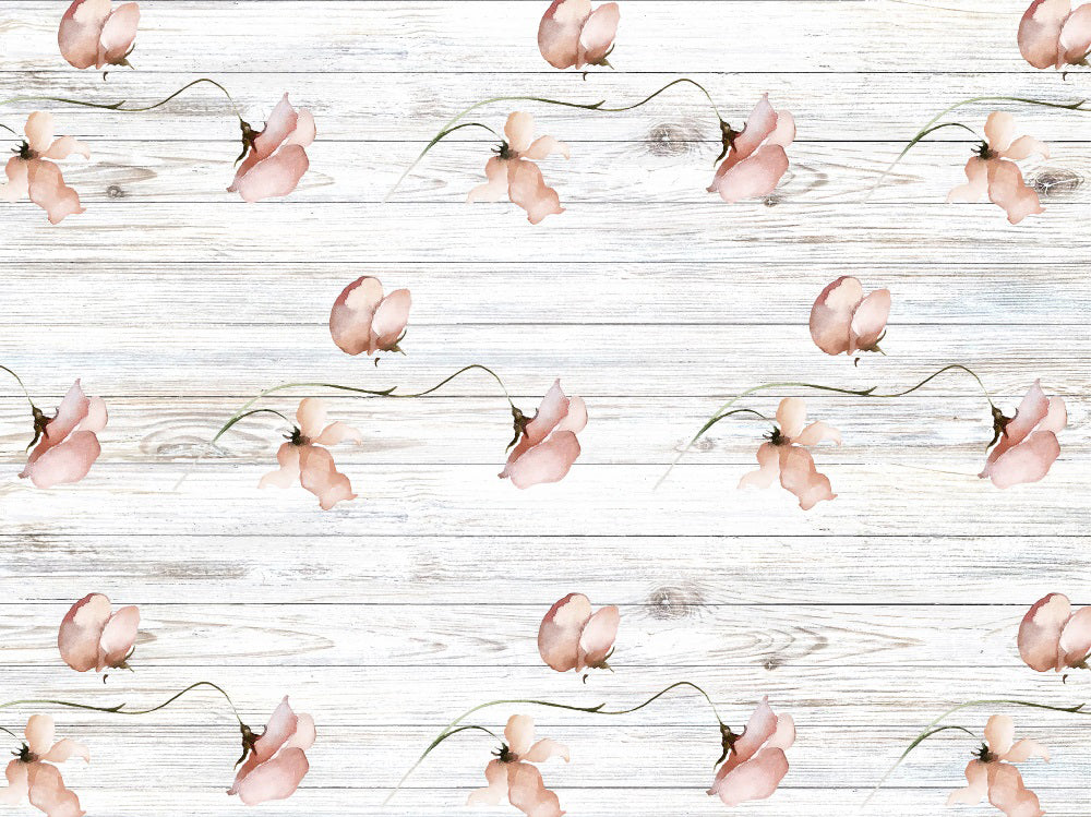 Kate Flower Backdrop White Wood Grain Texture for Photography