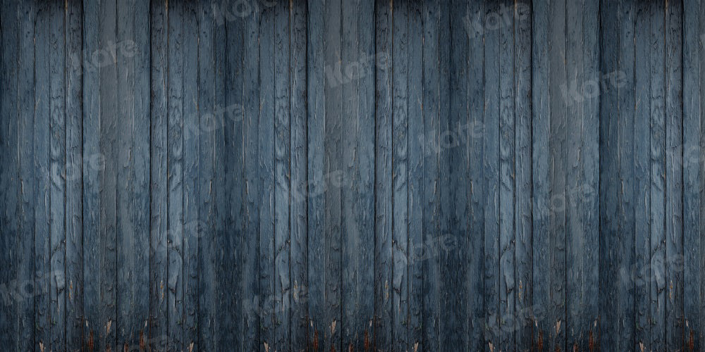 Kate Shabby Wood Wall Backdrop Blue Grain for Photography