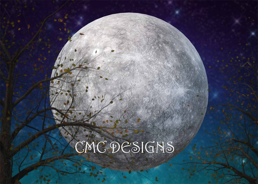 Kate Pet Halloween Autumn Moon Backdrop Designed by Candice Compton