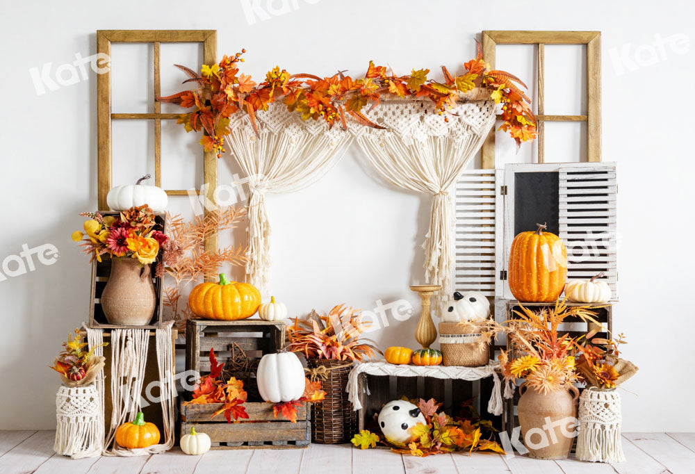 Kate Autumn Backdrop Pumpkin Halloween Harvest Designed by Uta Mueller Photography