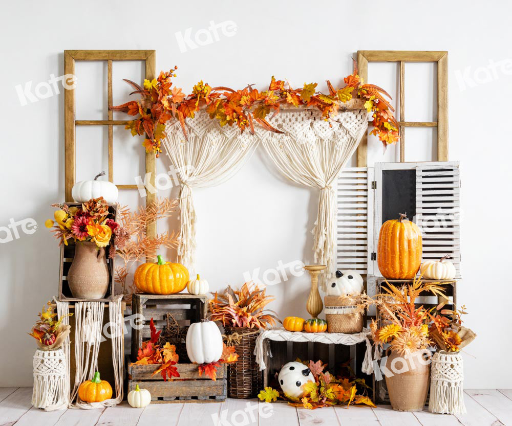 Kate Autumn Backdrop Pumpkin Halloween Harvest Designed by Uta Mueller Photography