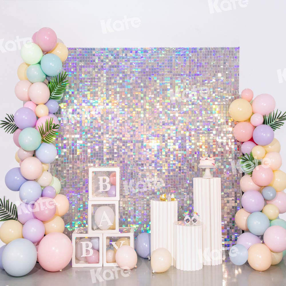 Kate Symphony Birthday Backdrop BABY Party Balloons Printed Shiny Designed by Emetselch