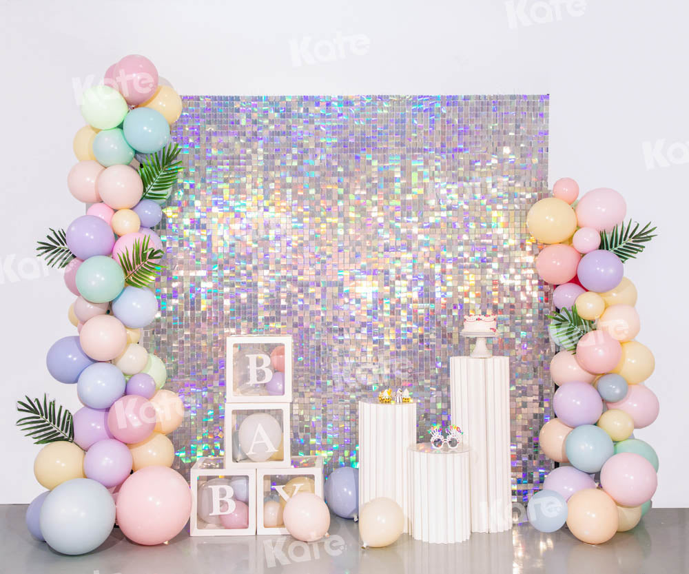 Kate Symphony Birthday Backdrop BABY Party Balloons Printed Shiny Designed by Emetselch