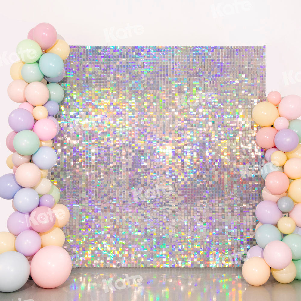 Kate Birthday Backdrop Fantasy Party Balloons Printed Shiny Sequins Designed by Emetselch