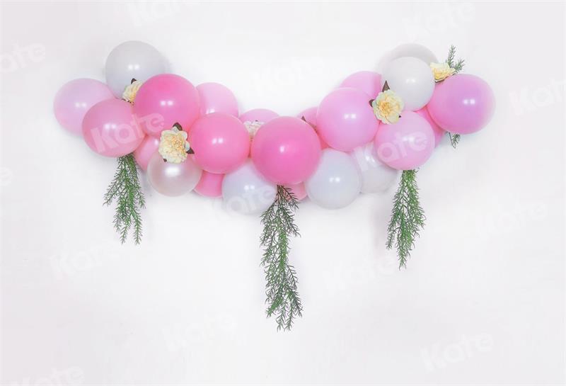 Kate Summer Backdrop Balloons White Wall Birthday for Photography