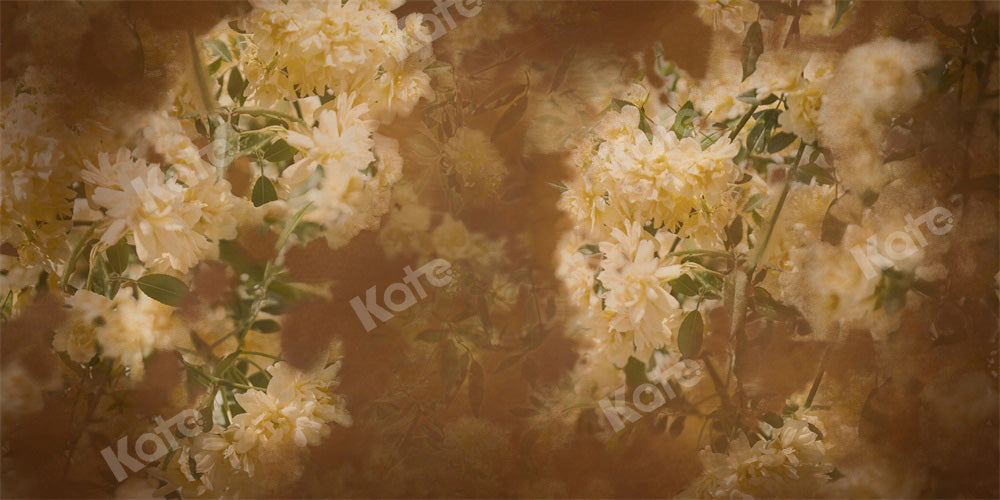 Kate Fine Art Backdrop Abstract Floral Brown Designed by Chain Photography