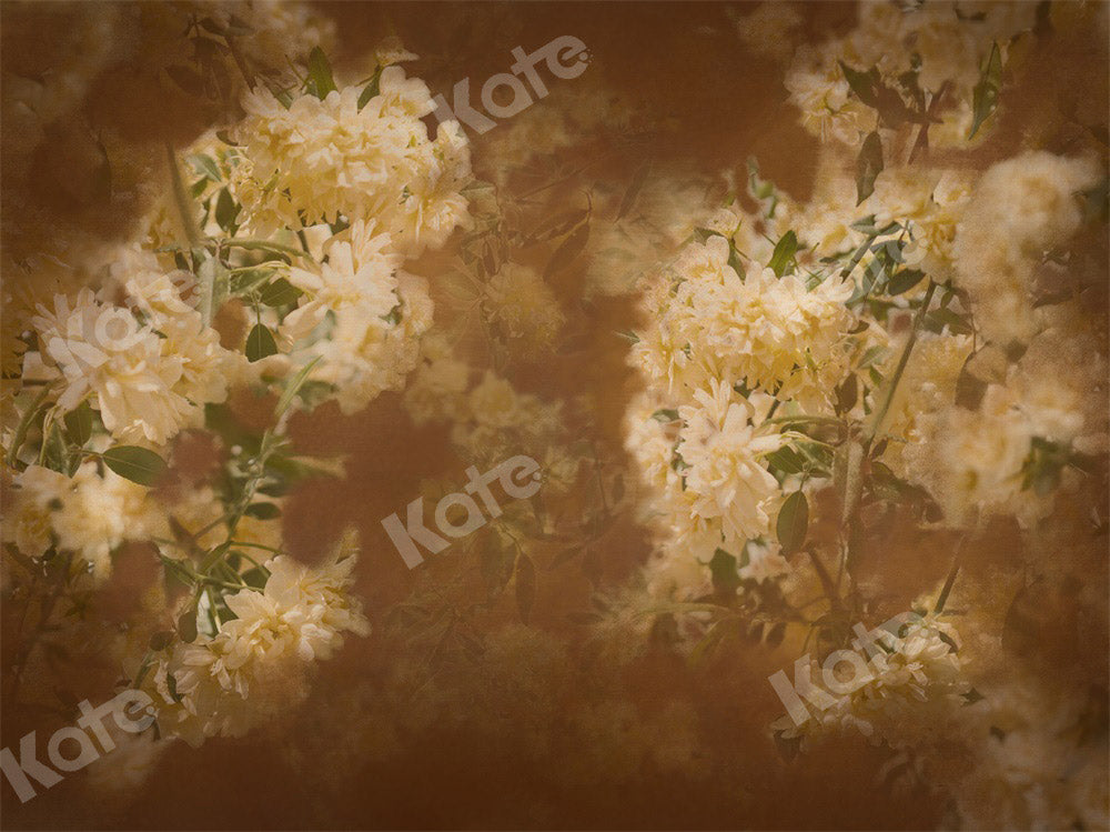 Kate Fine Art Backdrop Abstract Floral Brown Designed by Chain Photography