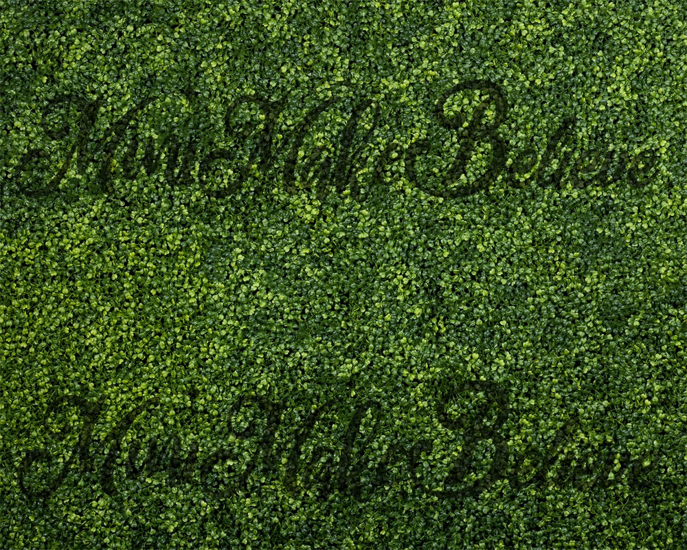 Kate Boxwood Grass Wedding Party Baby Shower Spring Outdoor Backdrop Designed by Mini MakeBelieve