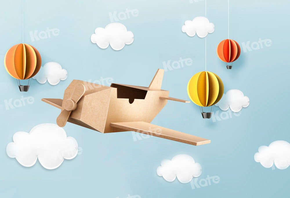 Kate Cake Smash Backdrop Plane Hot Air Designed by Chain Photography