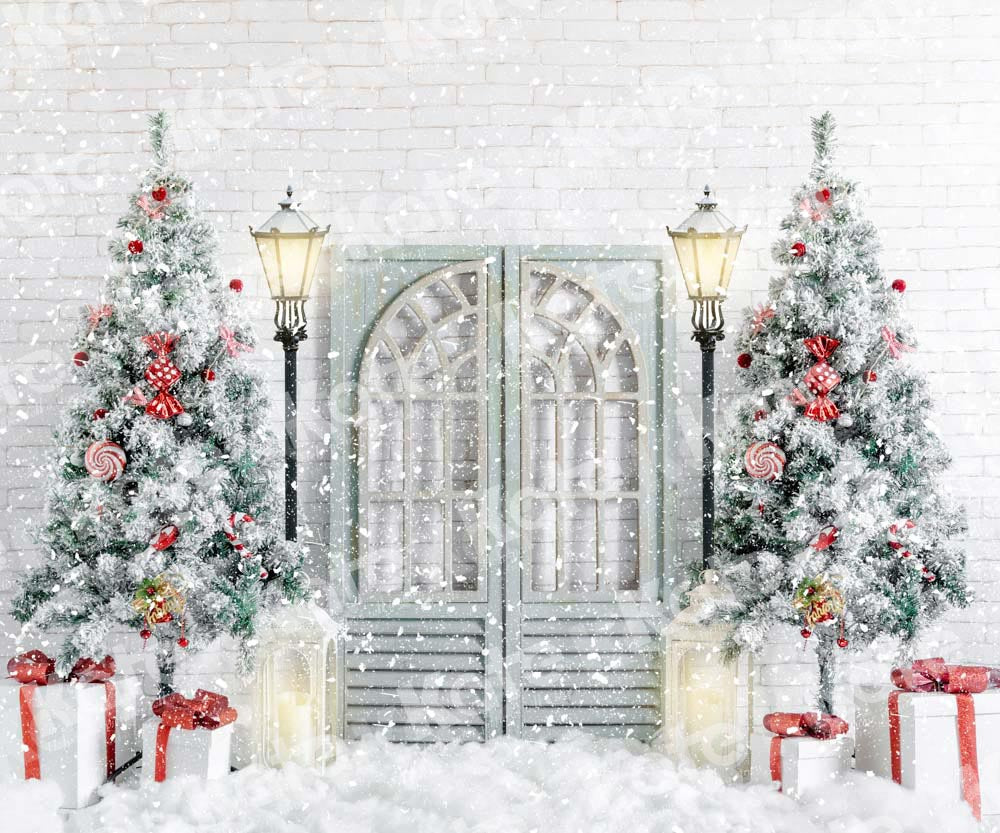 Kate Christmas Backdrop Door Tree Designed by Uta Mueller Photography