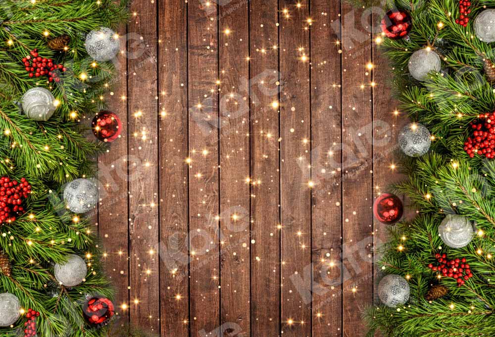 Kate Christmas Board Backdrop Lightning Wood Designed by Chain Photography